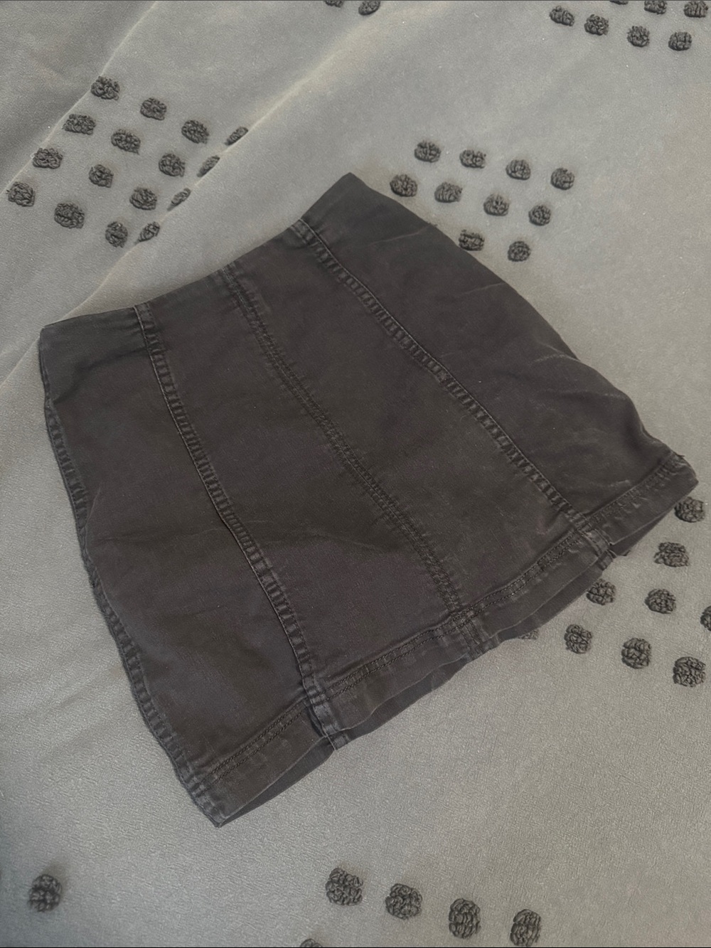 Free people Black Denim Mini Skirt